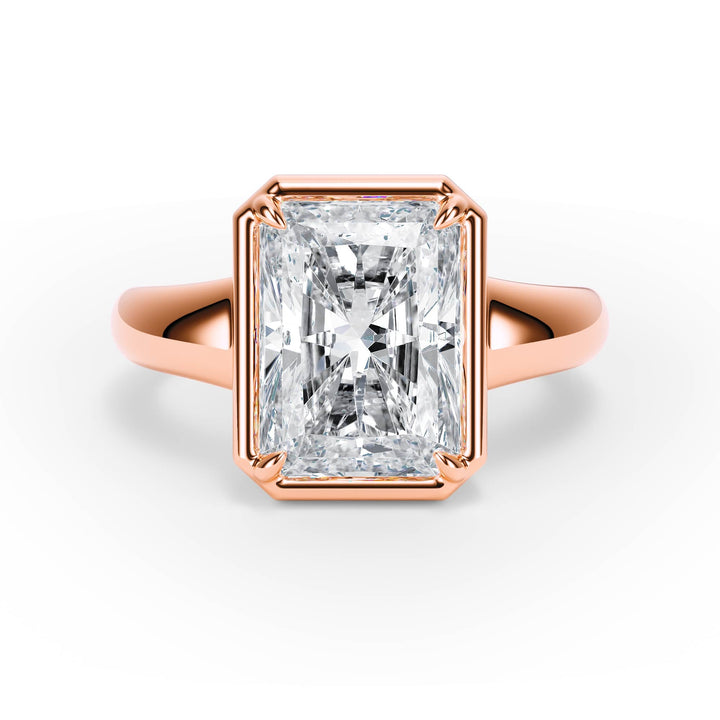 Chunky Radiant Diamond Engagement Ring - R1257 in Ring by 18 KARATS INC.