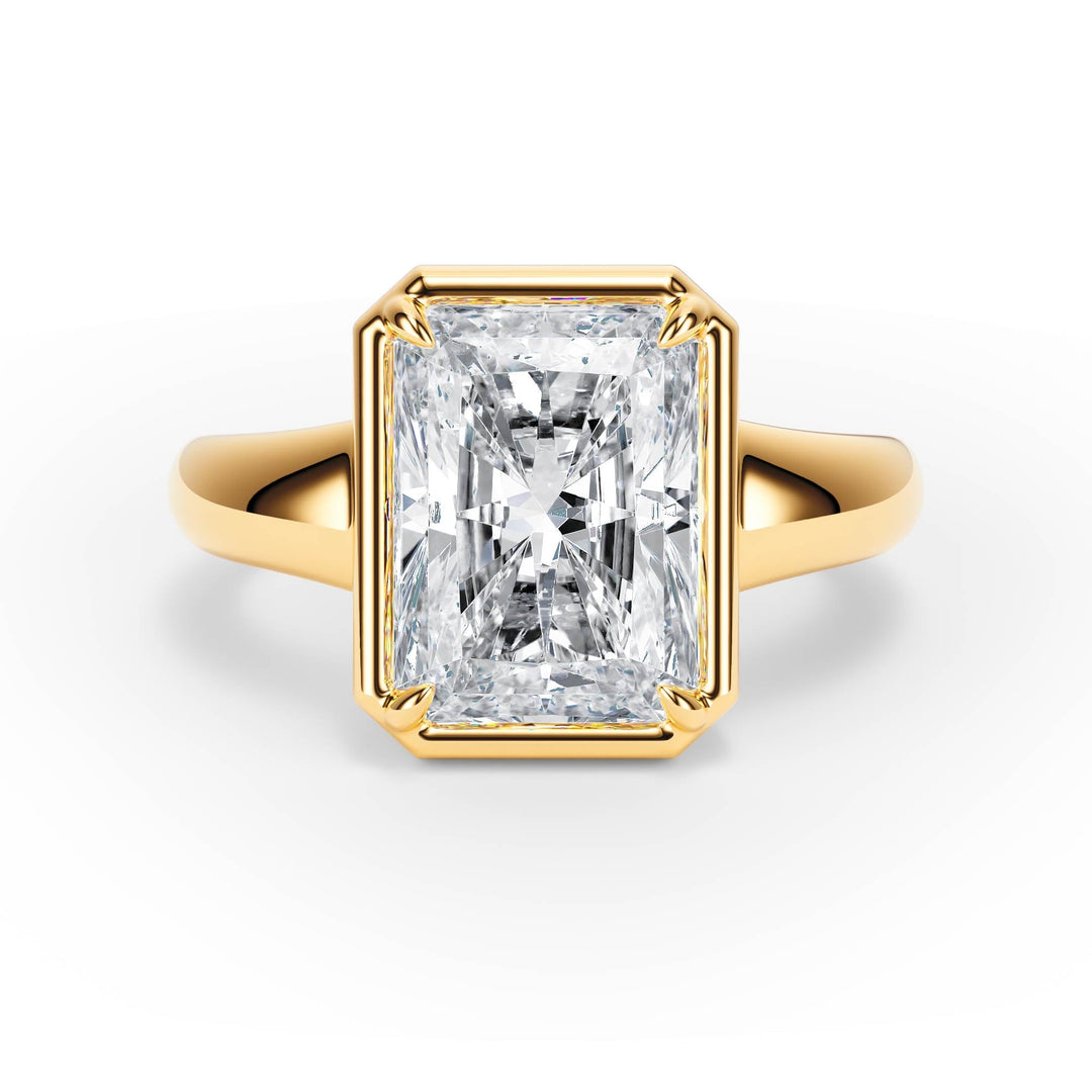 Chunky Radiant Diamond Engagement Ring - R1257 in Ring by 18 KARATS INC.