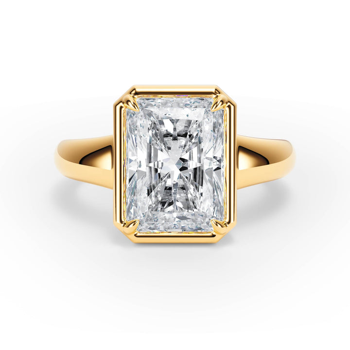 Chunky Radiant Diamond Engagement Ring - R1257 in Ring by 18 KARATS INC.