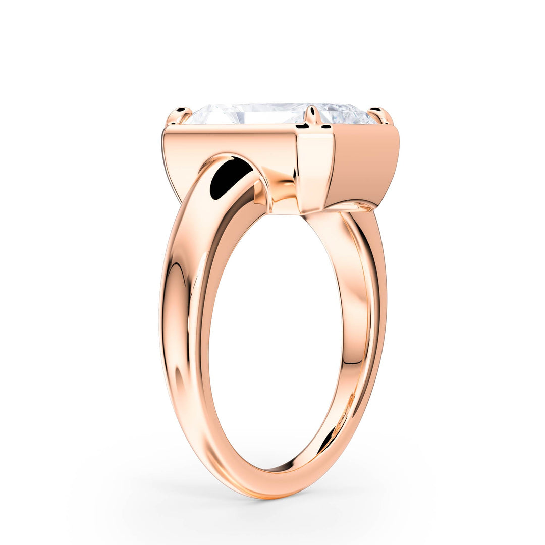 Chunky Radiant Diamond Engagement Ring - R1257 in Ring by 18 KARATS INC.