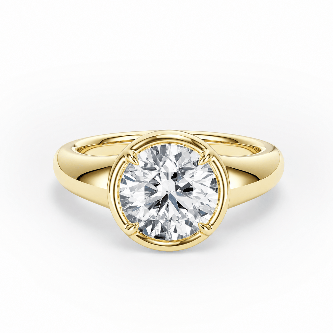 Chunky Round Diamond Engagement Ring in Ring by 18 KARATS INC.