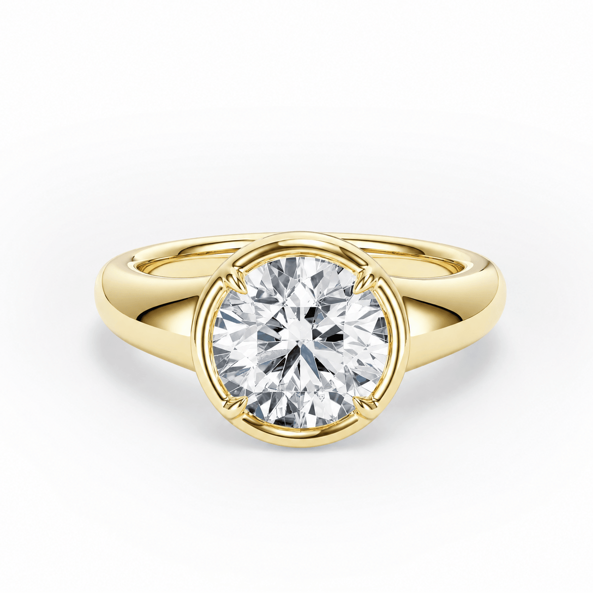 Chunky Round Diamond Engagement Ring in Ring by 18 KARATS INC.