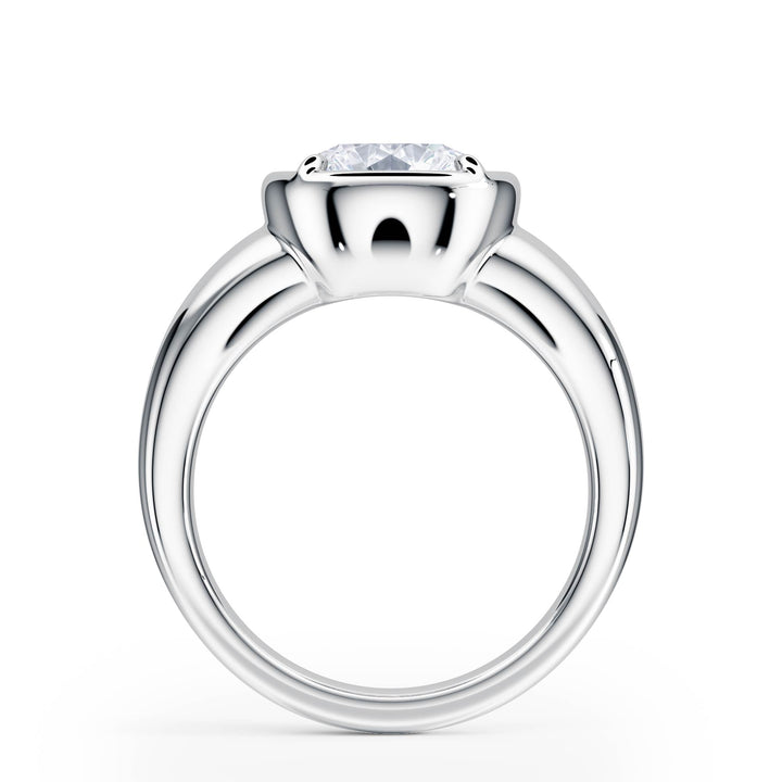 Chunky Round Diamond Engagement Ring - R1256 in Ring by 18 KARATS INC.