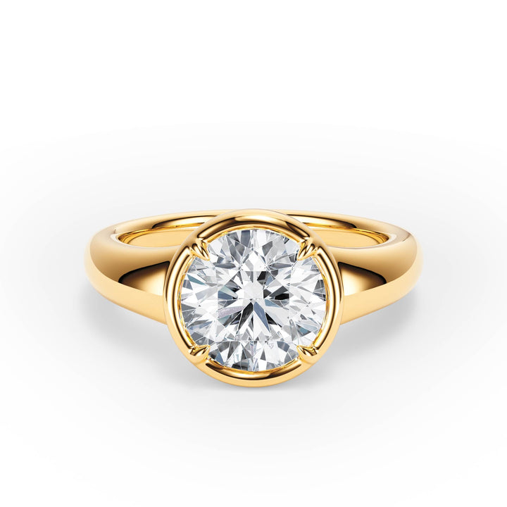 Chunky Round Diamond Engagement Ring - R1256 in Ring by 18 KARATS INC.