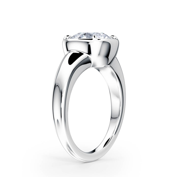 Chunky Round Diamond Engagement Ring - R1256 in Ring by 18 KARATS INC.
