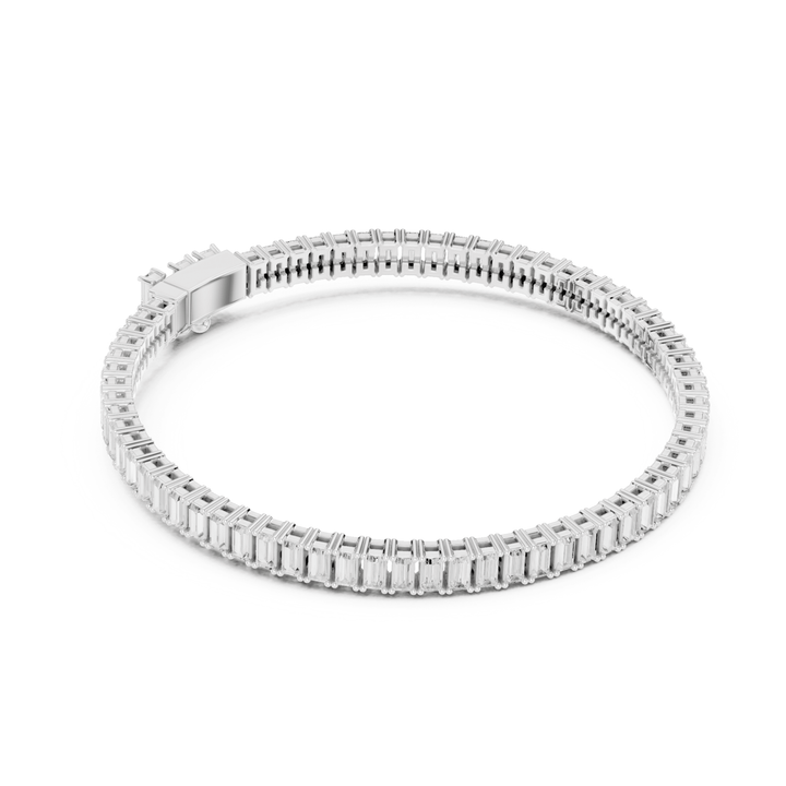 Classic Baguette 3.45 ctw Lab Diamond Tennis Bracelet - BC130 in Bracelet by 18 KARATS INC.