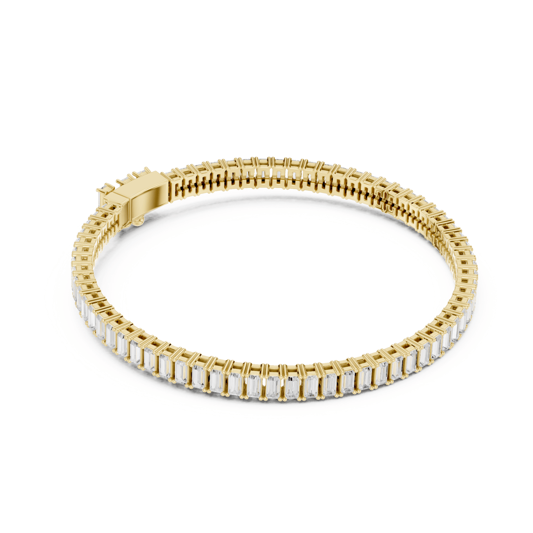 Classic Baguette 3.45 ctw Lab Diamond Tennis Bracelet - BC130 in Bracelet by 18 KARATS INC.
