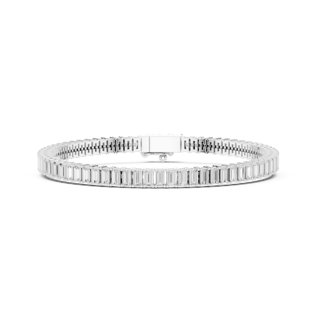 Classic Baguette 3.45 ctw Lab Diamond Tennis Bracelet - BC130 in Bracelet by 18 KARATS INC.