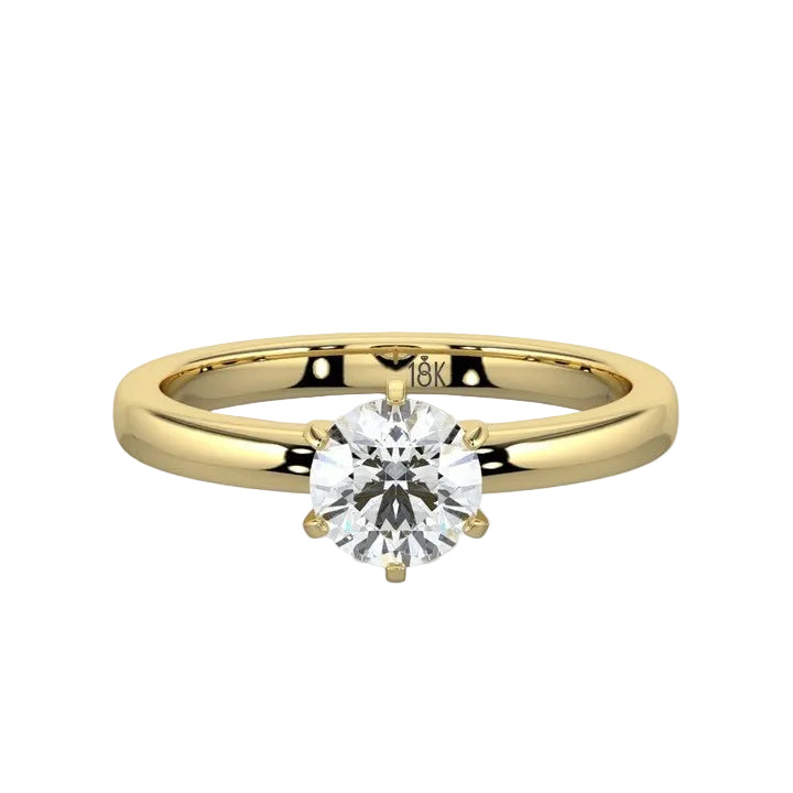Classic Beauty Solitaire Engagement Ring -  R1008 in Ring by 18 KARATS