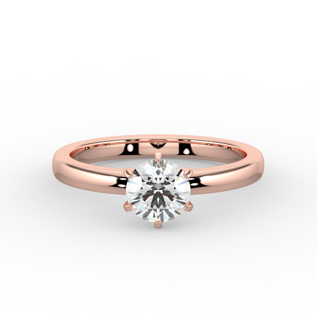 Classic Beauty Solitaire Engagement Ring -  R1008 in Ring by 18 KARATS