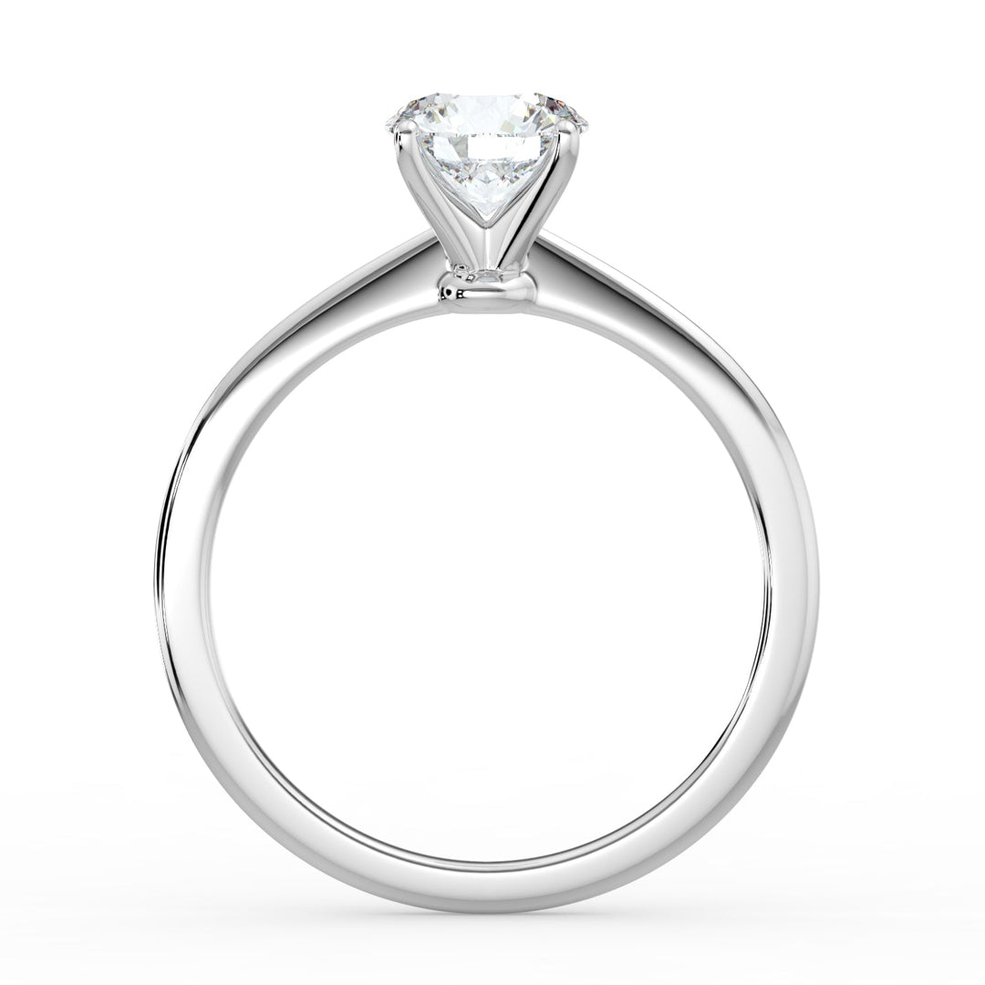 Classic Charm Solitaire Knife Edge Engagement Ring - R1006 in Ring by 18 KARATS