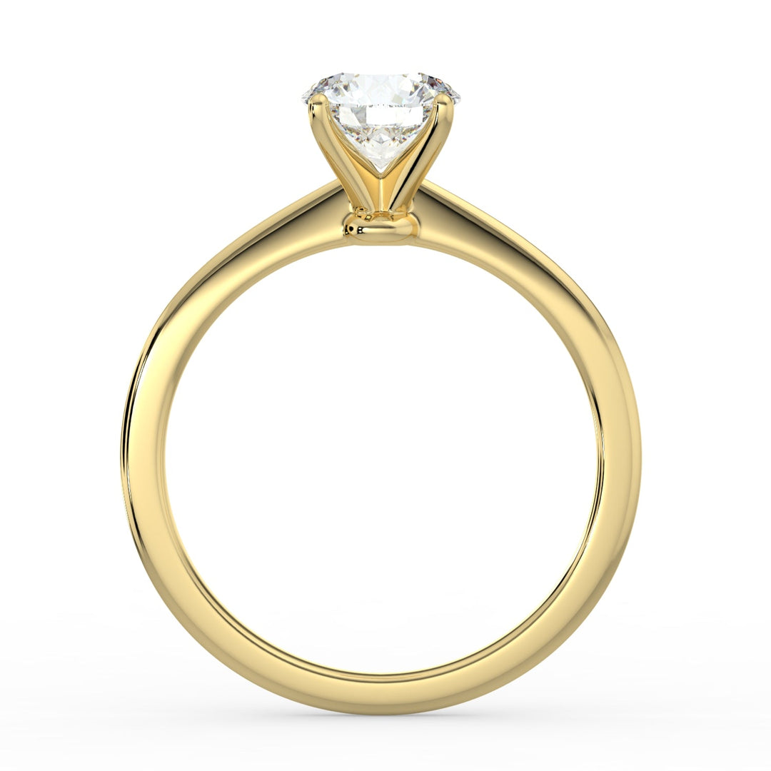 Classic Charm Solitaire Knife Edge Engagement Ring - R1006 in Ring by 18 KARATS