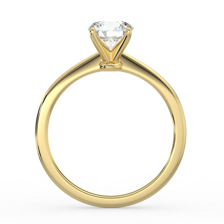 Classic Charm Solitaire Knife Edge Engagement Ring - R1006 in Ring by 18 KARATS