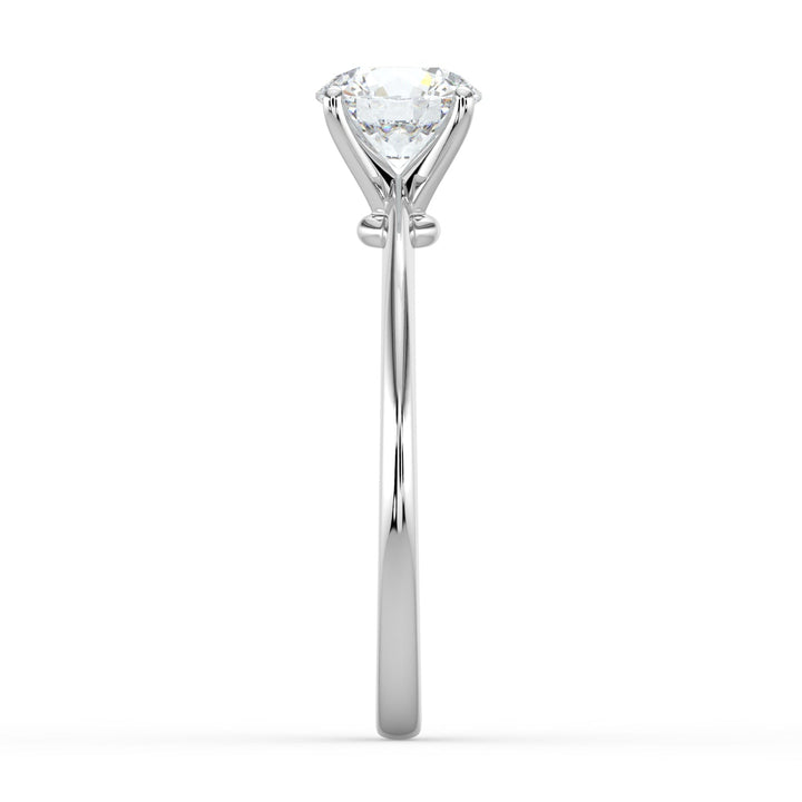 Classic Charm Solitaire Knife Edge Engagement Ring - R1006 in Ring by 18 KARATS