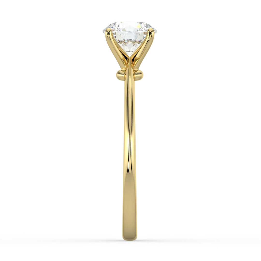 Classic Charm Solitaire Knife Edge Engagement Ring - R1006 in Ring by 18 KARATS