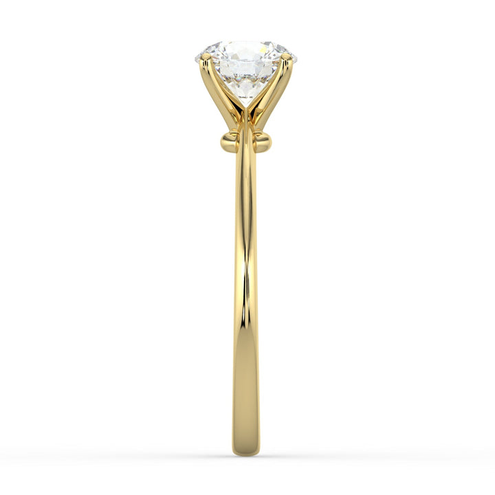 Classic Charm Solitaire Knife Edge Engagement Ring - R1006 in Ring by 18 KARATS