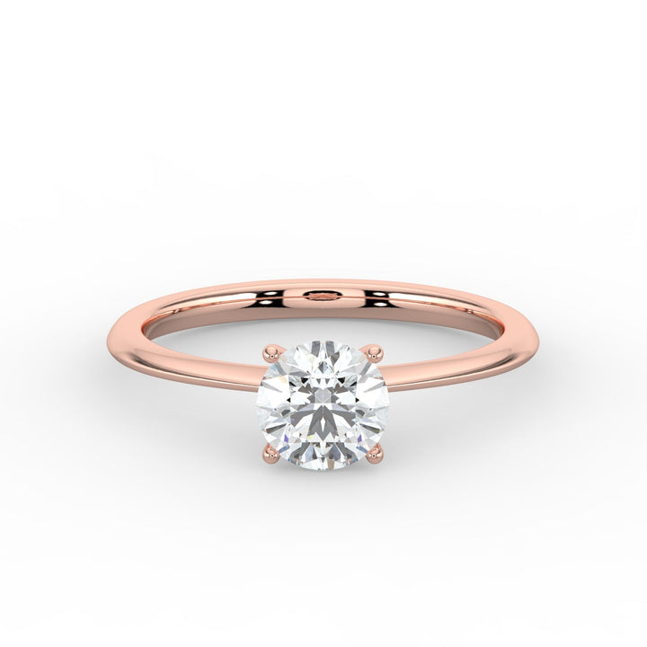 Classic Charm Solitaire Knife Edge Engagement Ring - R1006 in Ring by 18 KARATS