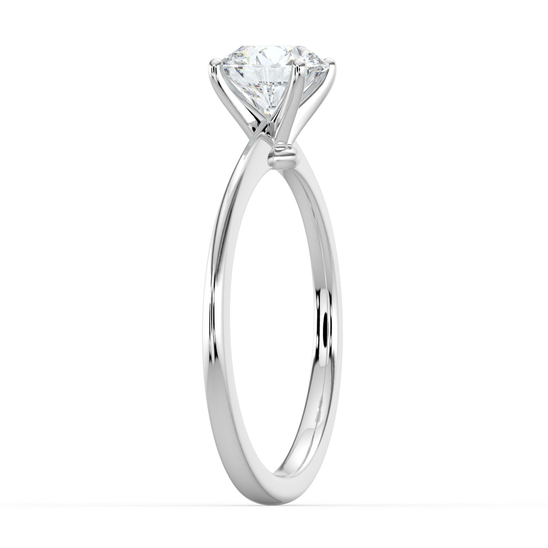 Classic Charm Solitaire Knife Edge Engagement Ring - R1006 in Ring by 18 KARATS
