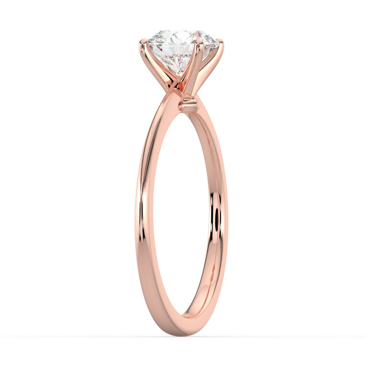 Classic Charm Solitaire Knife Edge Engagement Ring - R1006 in Ring by 18 KARATS