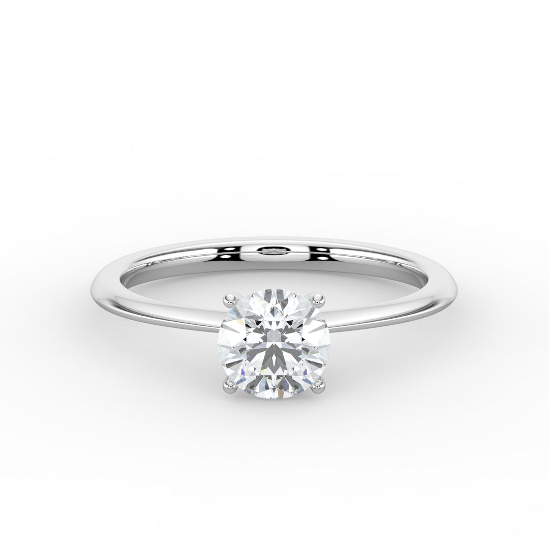 Classic Charm Solitaire Knife Edge Engagement Ring - R1006 in Ring by 18 KARATS