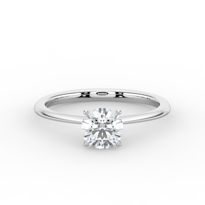 Classic Charm Solitaire Knife Edge Engagement Ring - R1006 in Ring by 18 KARATS