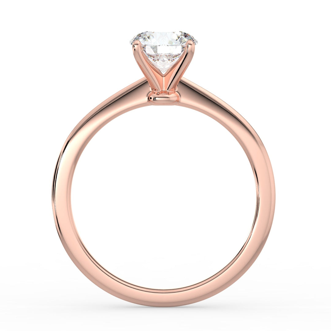 Classic Charm Solitaire Knife Edge Engagement Ring - R1006 in Ring by 18 KARATS