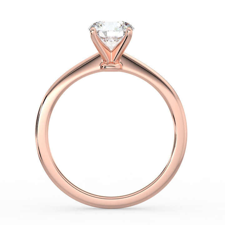 Classic Charm Solitaire Knife Edge Engagement Ring - R1006 in Ring by 18 KARATS