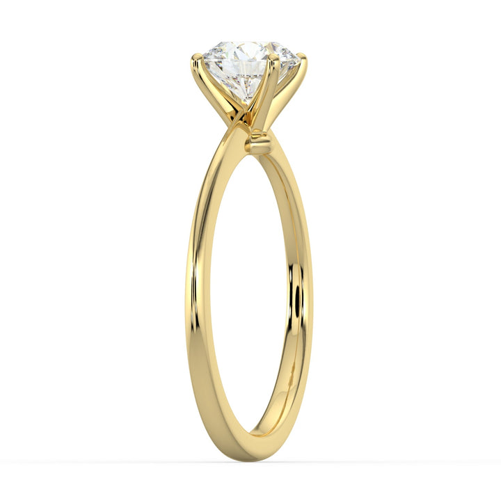 Classic Charm Solitaire Knife Edge Engagement Ring - R1006 in Ring by 18 KARATS
