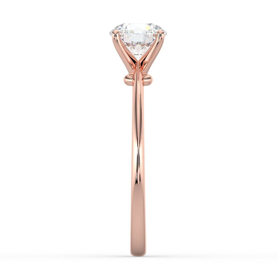 Classic Charm Solitaire Knife Edge Engagement Ring - R1006 in Ring by 18 KARATS