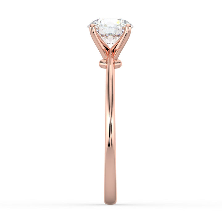 Classic Charm Solitaire Knife Edge Engagement Ring - R1006 in Ring by 18 KARATS