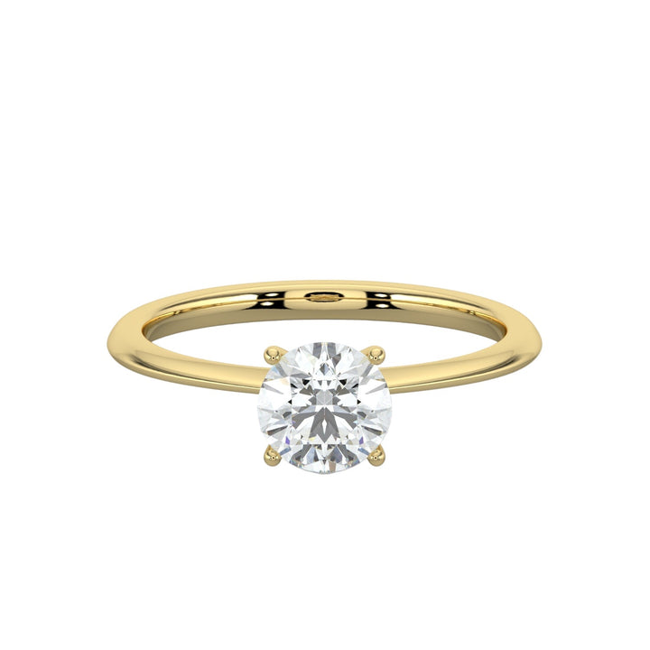 Classic Charm Solitaire Knife Edge Engagement Ring - R1006 in Ring by 18 KARATS