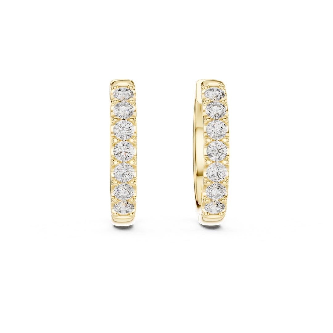 Classic Diamond Hoop Earrings - E1117 in Earrings by 18 KARATS INC.