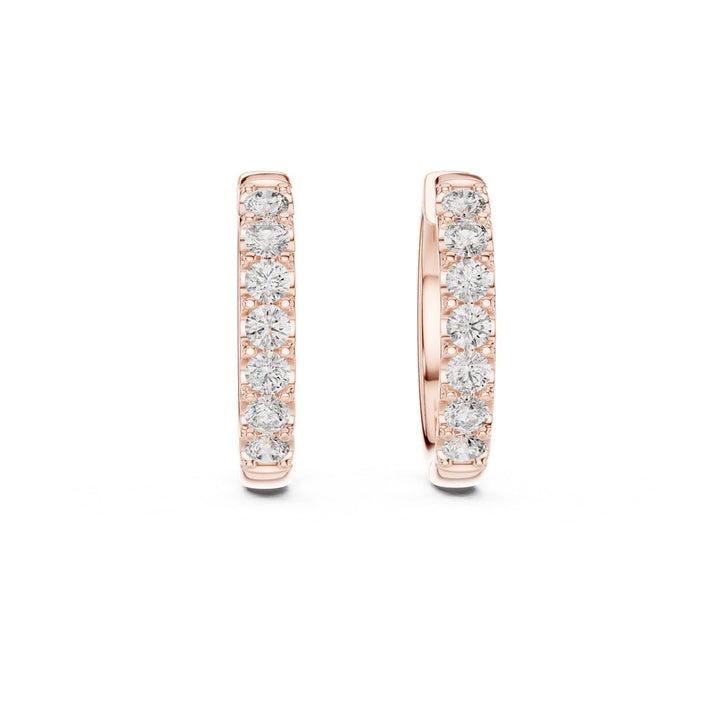 Classic Diamond Hoop Earrings - E1117 in Earrings by 18 KARATS INC.