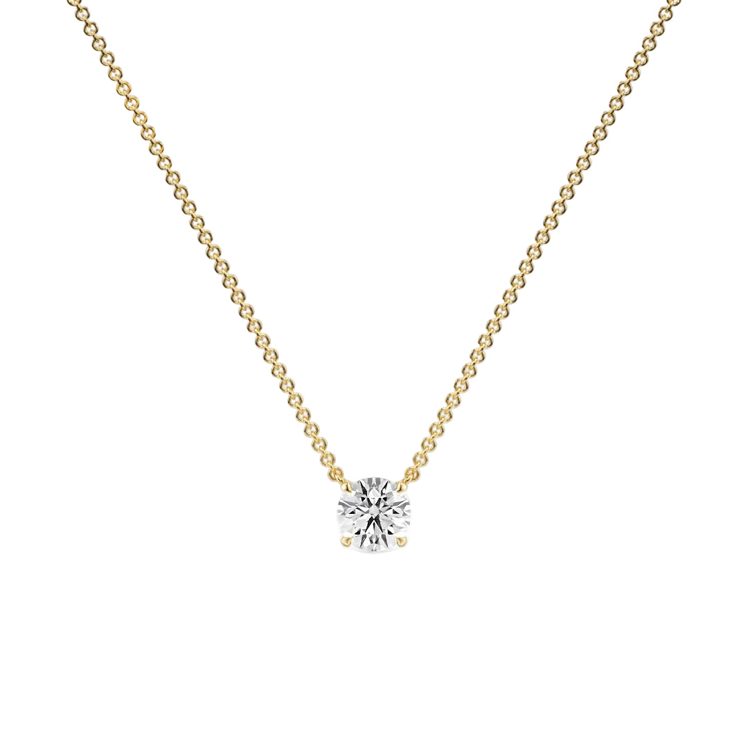 Classic Drop Solitaire Pendant — P1101 in by 18 KARATS