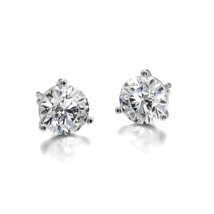 Classic Drop Solitaire Stud Earrings - E1106 in Earrings by 18 KARATS