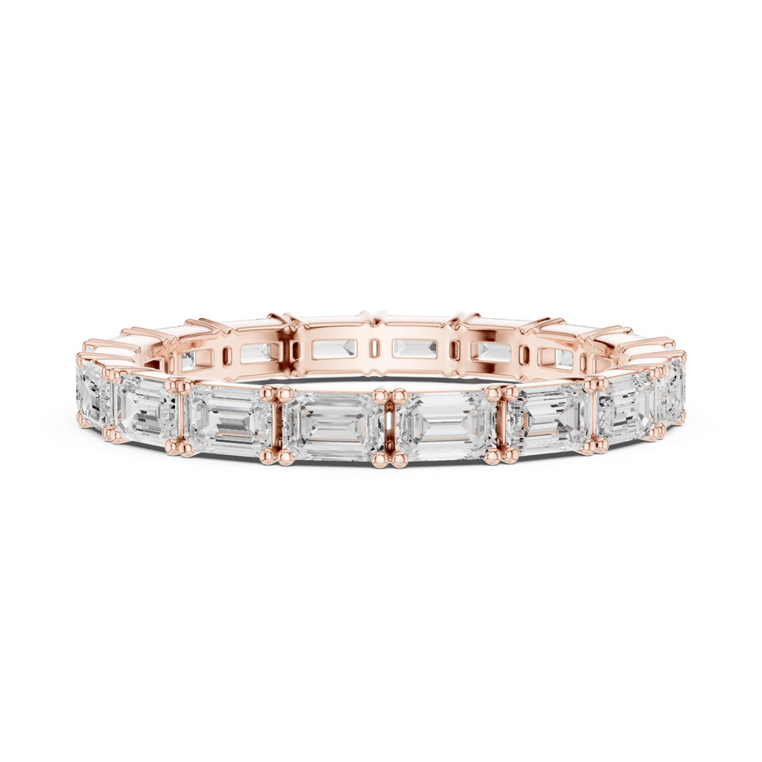 Classic Emerald Cut 1.58 ctw Diamond Eternity Band - B1179 in Wedding Bands by 18 KARATS INC.