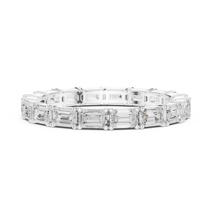 Classic Emerald Cut 1.58 ctw Diamond Eternity Band - B1179 in Wedding Bands by 18 KARATS INC.
