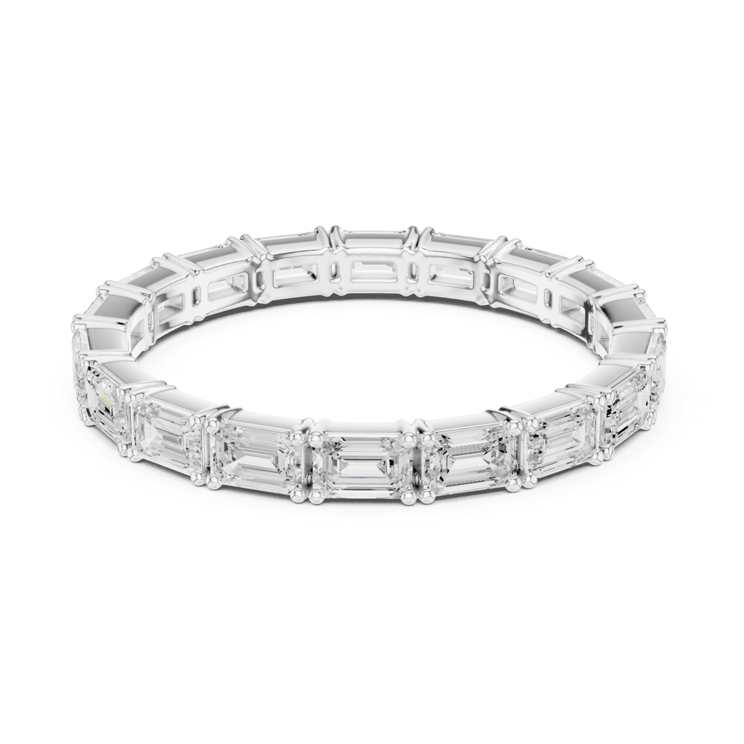 Classic Emerald Cut 1.58 ctw Diamond Eternity Band - B1179 in Wedding Bands by 18 KARATS INC.