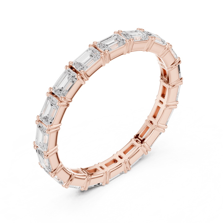 Classic Emerald Cut 1.58 ctw Diamond Eternity Band - B1179 in Wedding Bands by 18 KARATS INC.