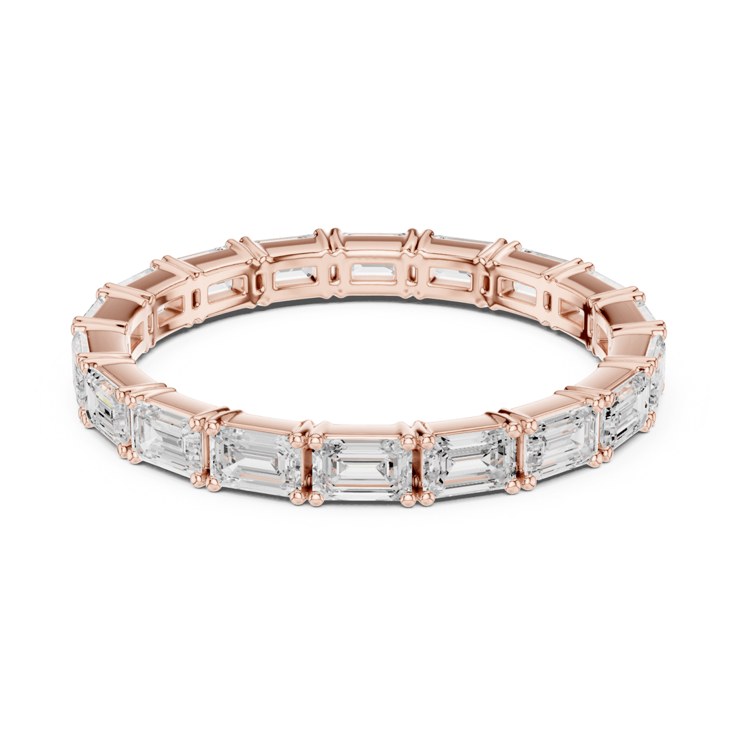Classic Emerald Cut 1.58 ctw Diamond Eternity Band - B1179 in Wedding Bands by 18 KARATS INC.