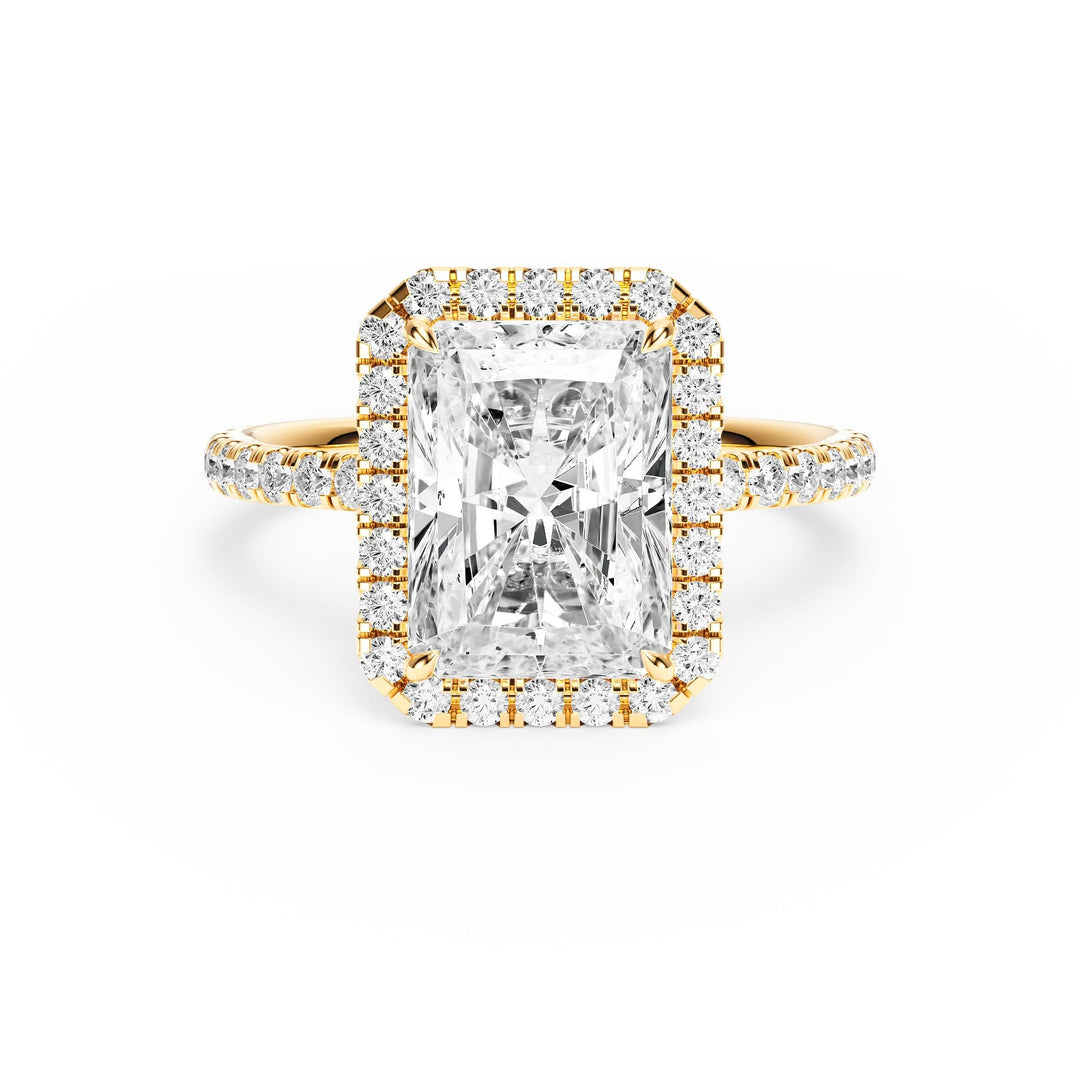 Classic Halo Radiant Pavé Diamond Engagement Ring - R1268 in Ring by 18 KARATS INC.