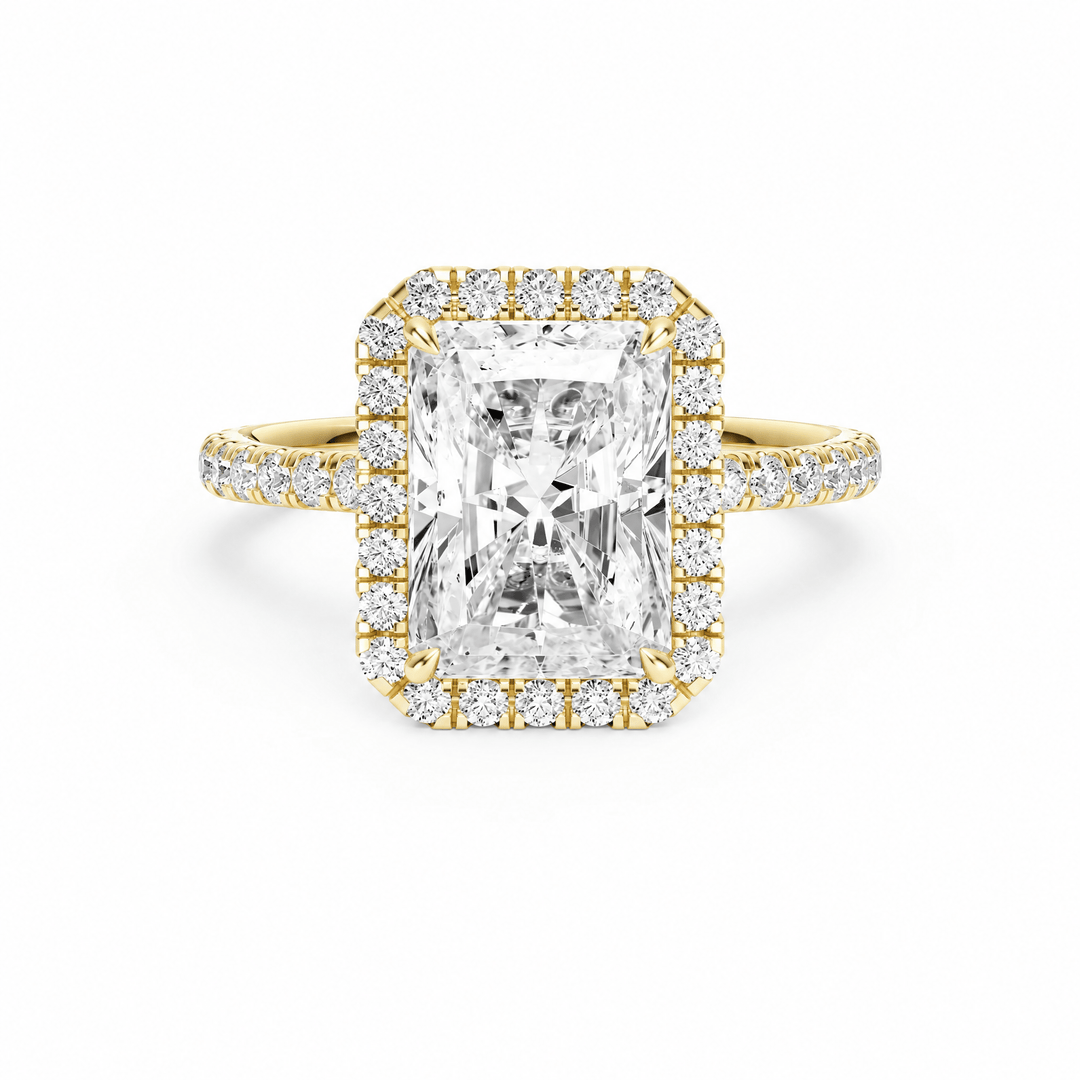 Classic Halo Radiant Pavé Engagement Ring in Ring by 18 KARATS INC.