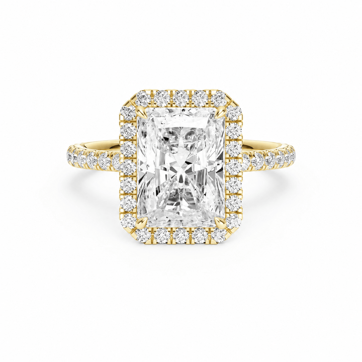 Classic Halo Radiant Pavé Engagement Ring in Ring by 18 KARATS INC.