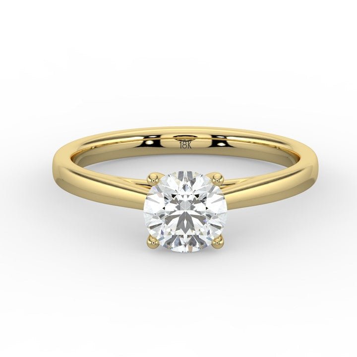 Classic Infusion Solitaire Engagement Ring -  R1002 in Ring by 18 KARATS
