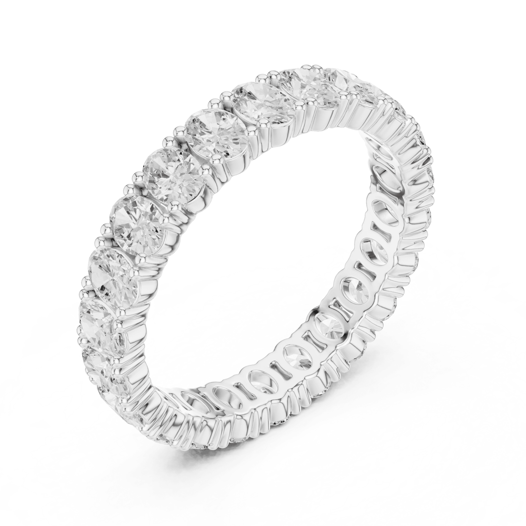 Classic Oval Cut 1.92 ctw Diamond Eternity Band - B1181 in Wedding Bands by 18 KARATS INC.