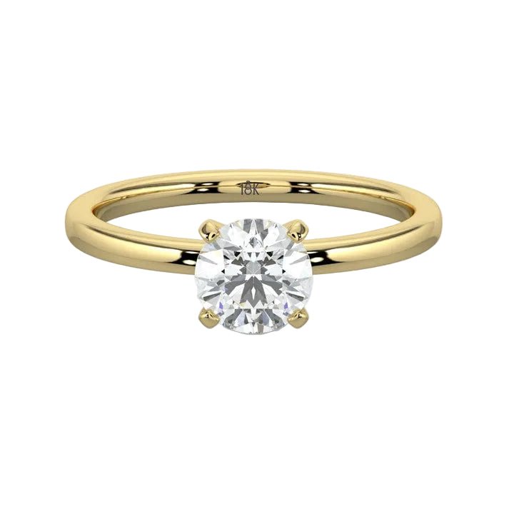 Classic Promise Solitaire Engagement Ring - R1004 in by 18 KARATS