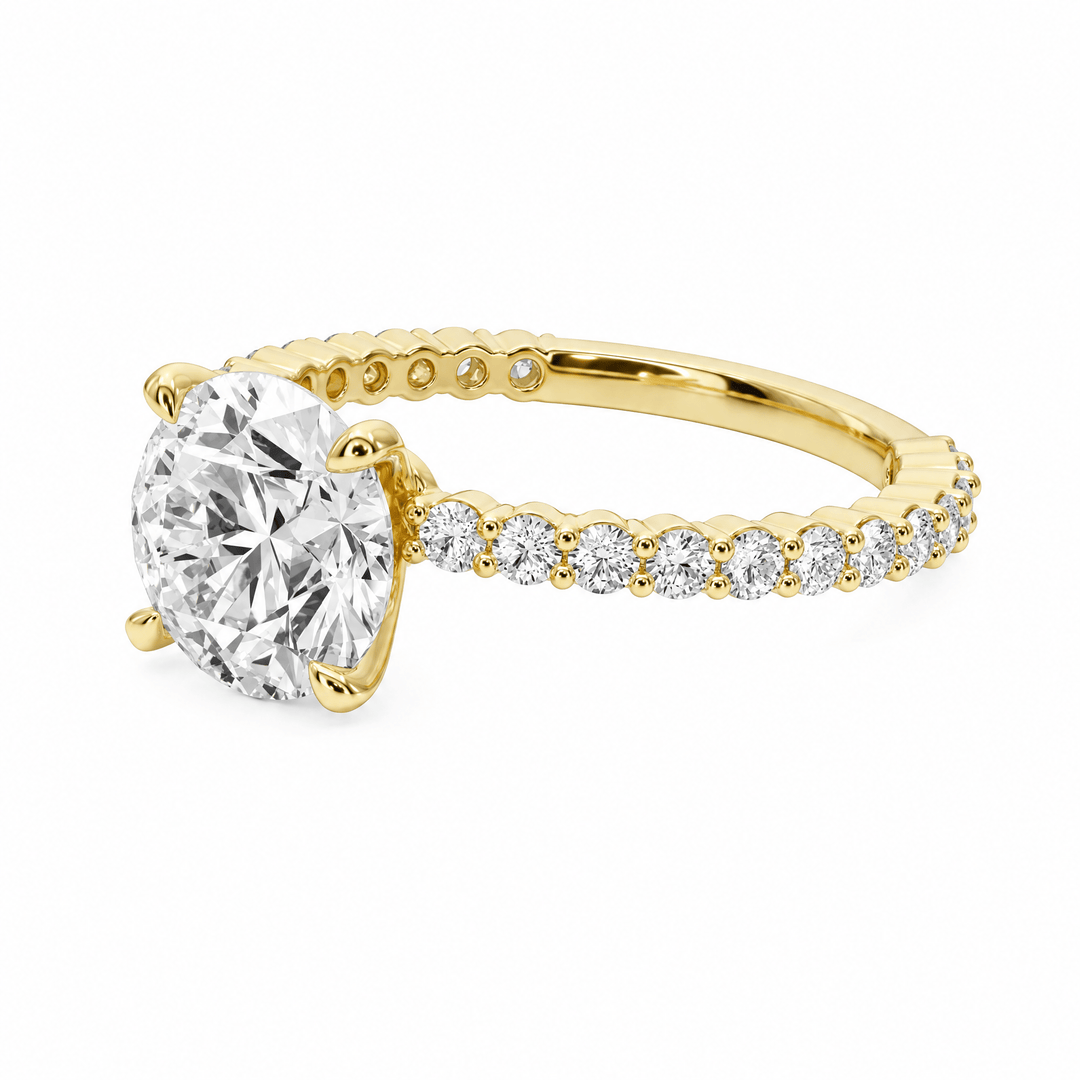 Classic Radiance Pavé Round Diamond Engagement Ring in Ring by 18 KARATS INC.