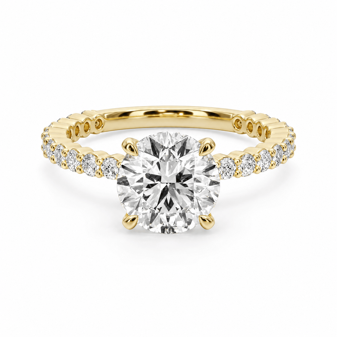 Classic Radiance Pavé Round Diamond Engagement Ring in Ring by 18 KARATS INC.