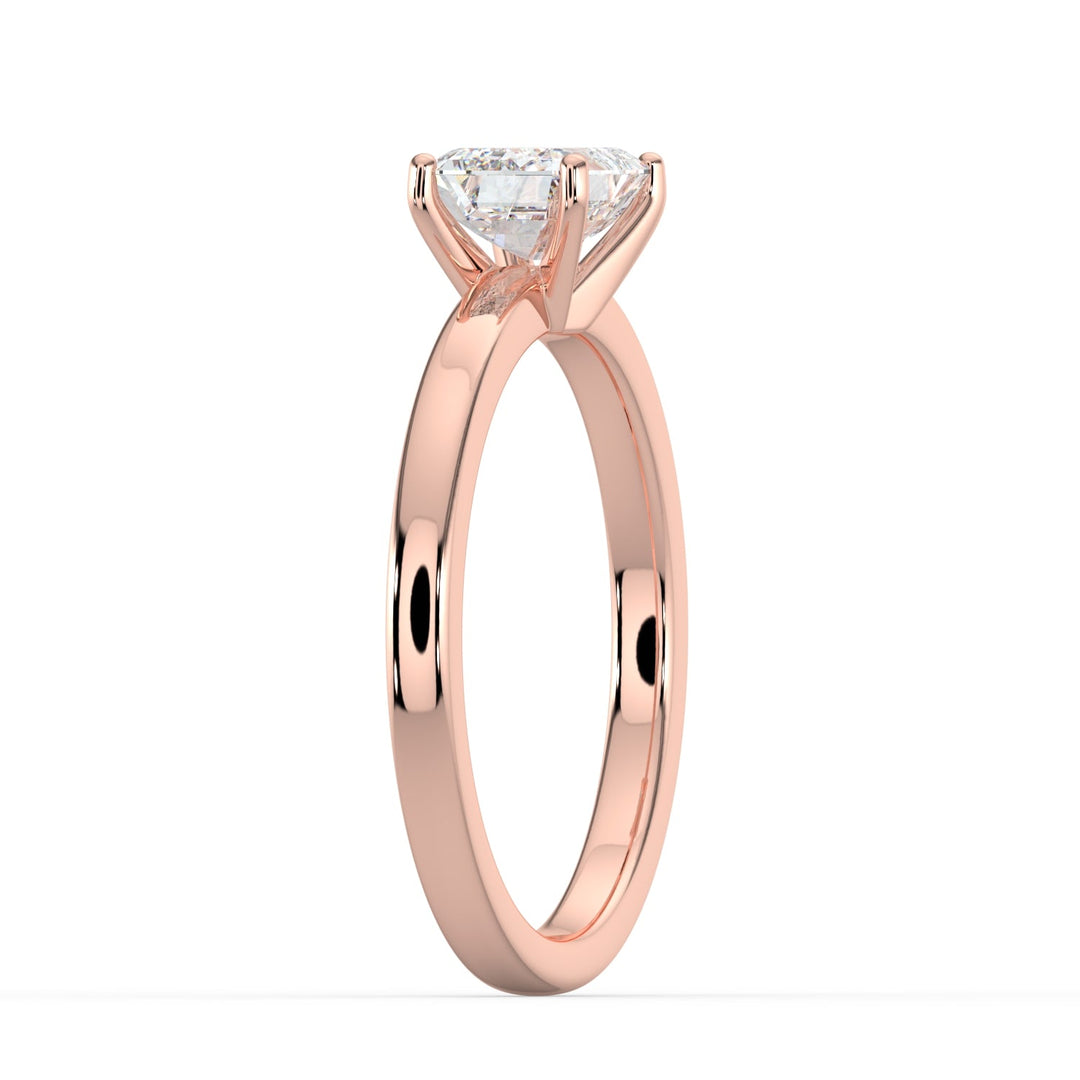 Classic Romance Solitaire East - West Engagement Ring - R1009 in Ring by 18 KARATS