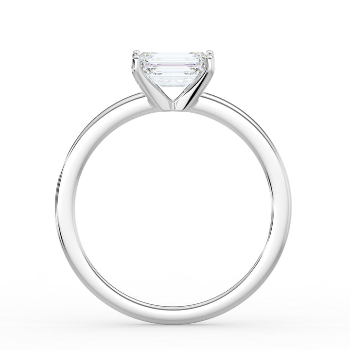 Classic Romance Solitaire East - West Engagement Ring - R1009 in Ring by 18 KARATS